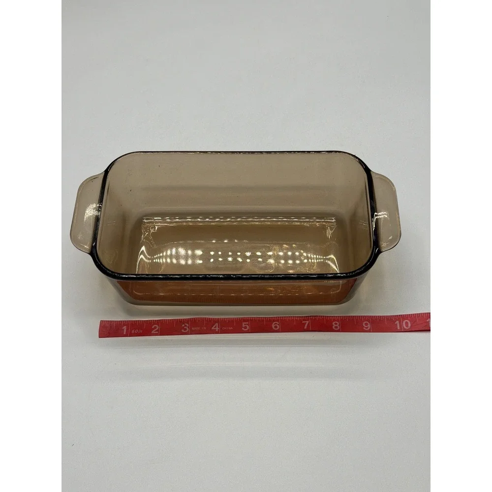 Pyrex 213-R 1.5 Qt Amber Glass Baking Dish Roasting Pan Oven Microwave Safe A-33